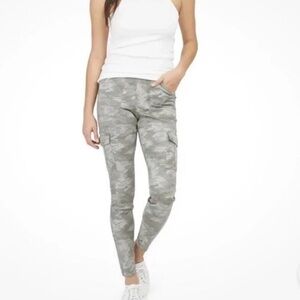 New Spanx Ankle Cargo Pants Stone Wash Camouflage Women Size Small Preppy Hiphop
